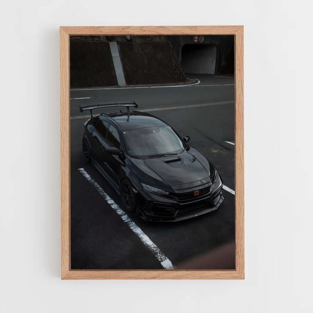 Poster Civic Noir – affiche Honda (vue 4)